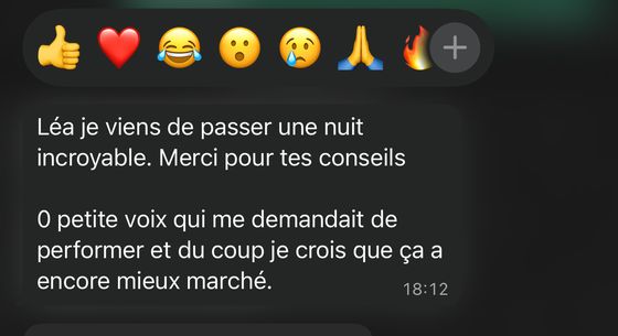Zéro petite voix qui me demandait de performer